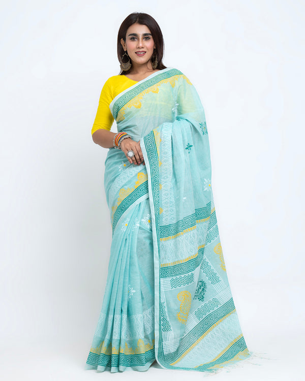 Cotton Boutique Saree With Blouse Piece (SC02)