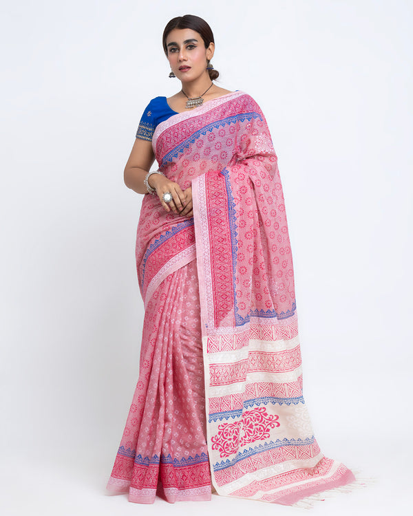 Cotton Boutique Saree With Blouse Piece (SC03)